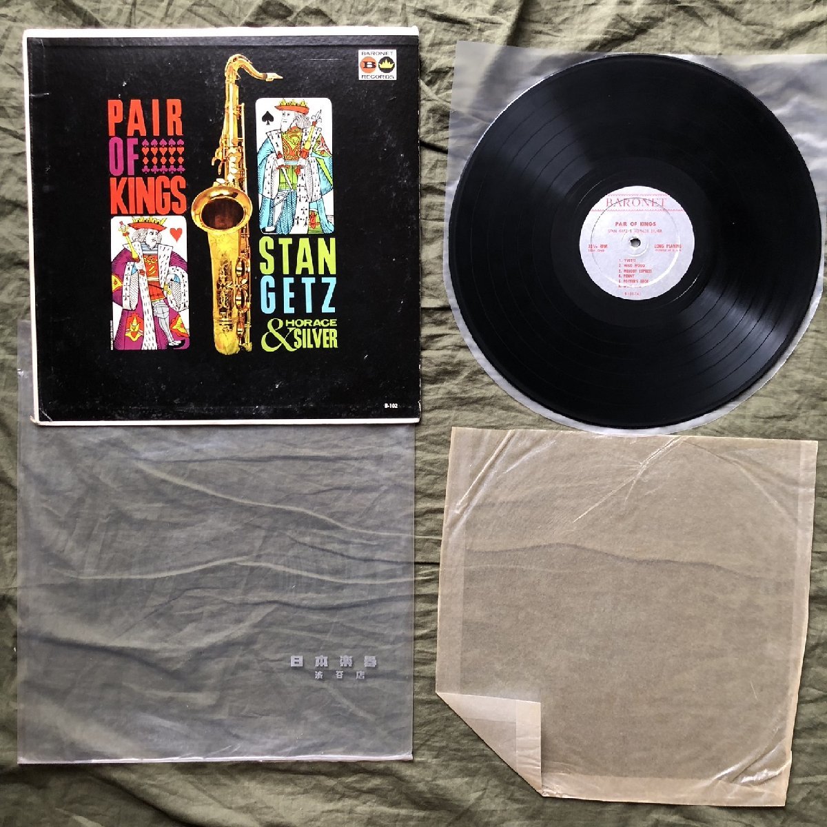 原信夫Collection 美盤 レア盤 1962年 米国盤 スタン・ゲッツ / ホレス・シルヴァー Stan Getz / Horace Silver LPレコード Pair Of Kings_画像5