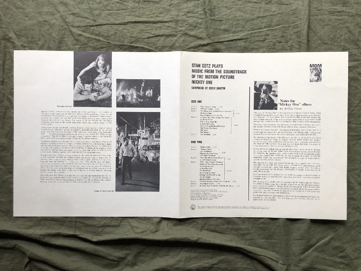 原信夫Collection 傷なし美盤 美ジャケ 1965年 米国盤 Stan Getz LPレコード Mickey One: Original Soundtrack: Eddie Sauter_画像6