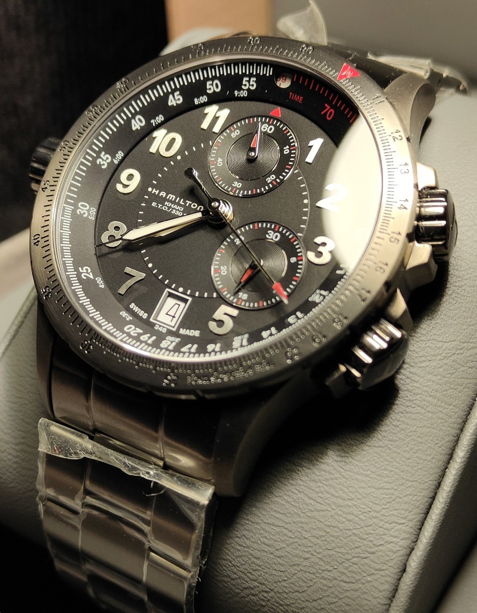 送料無料 超希少 オールブラック 未使用品 Hamilton khaki eto