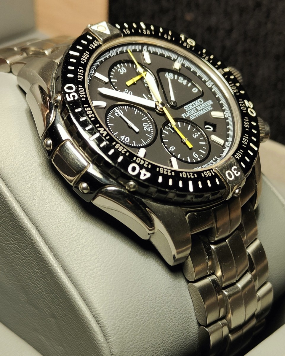 送料無料 SEIKO PROSPEX FLIGHT MASTER AUTOMATIC セイコー プロスペックス フライトマスター 自動巻き ブライツ アナンタ SBDS001 _画像5