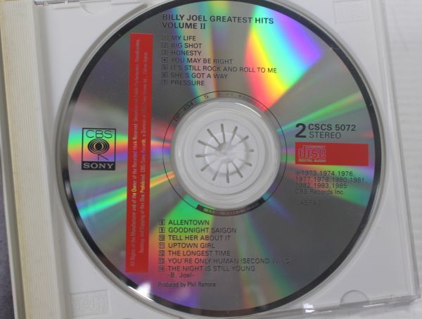 CD05/美品/Billy Joel - Greatest Hits Volume I & Volume II/ビリー・ジョエル/ビリー・ザ・ベスト_画像8