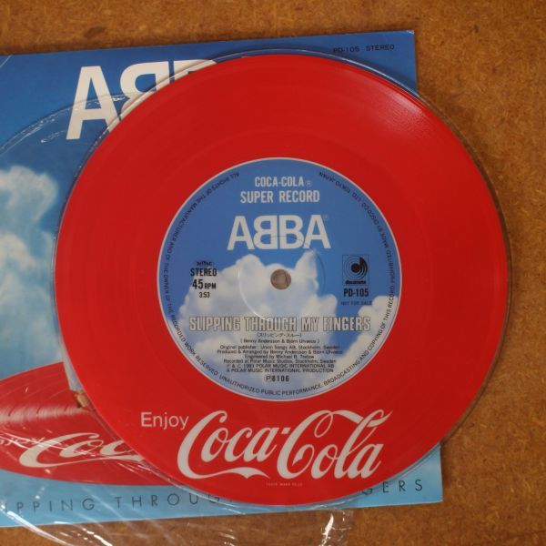 f04/EP/コカコーラ・スーパー・レコード/非売品/ピクチャー盤/アバ　ABBA「SLIPPING　THROUGH　MY　FINGERS」’81年_画像3