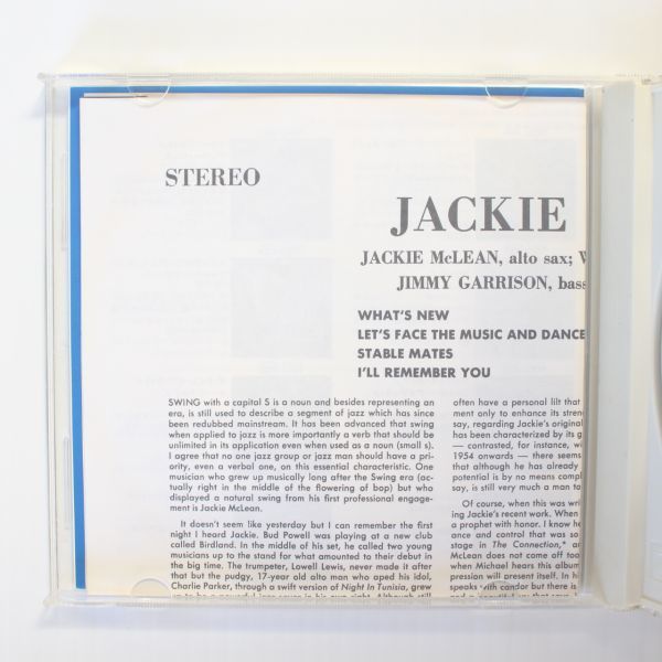 CD03/JAZZ/ Jackie McLean Swing, Swang, Swingin'_画像3