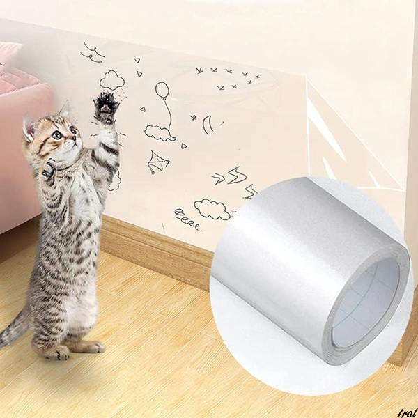 猫 壁紙保護シート はがせる 壁紙シール 透明 おしゃれ はがせる壁紙 爪とぎ防止シート ペット 貼るだけ簡単 落書き防止 賃貸OK