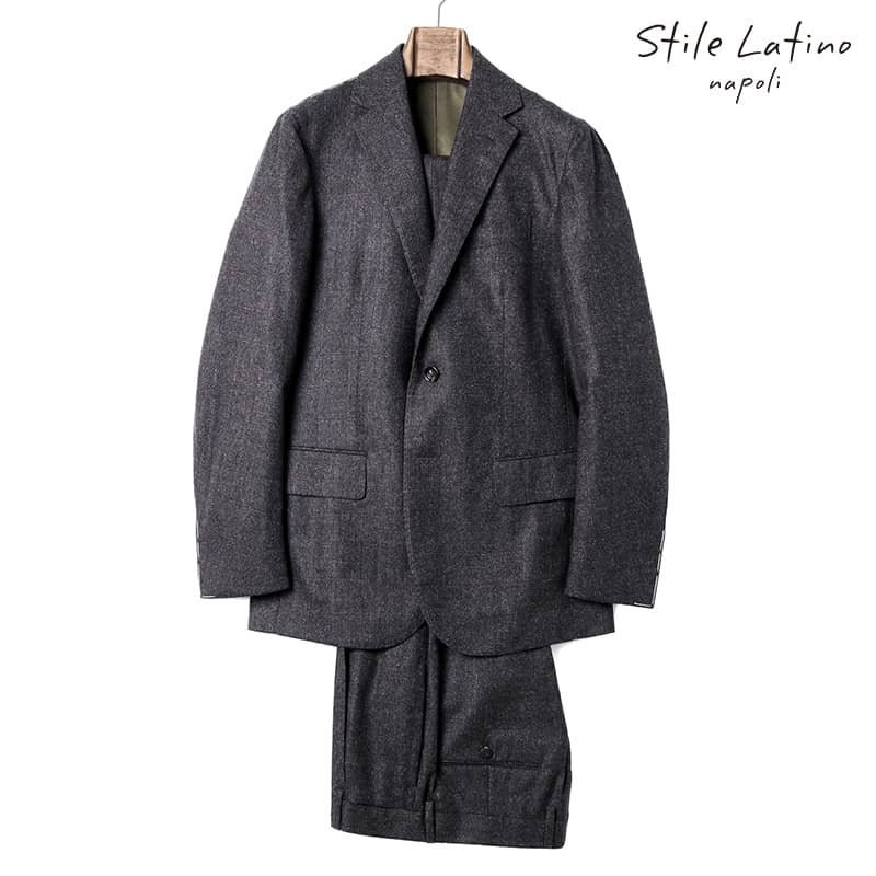 ◆【Stile Latino(スティレラティーノ)/秋冬/ウールフランネルチェック柄3Bスーツ(LEO)】[stl2360261-46]_画像1