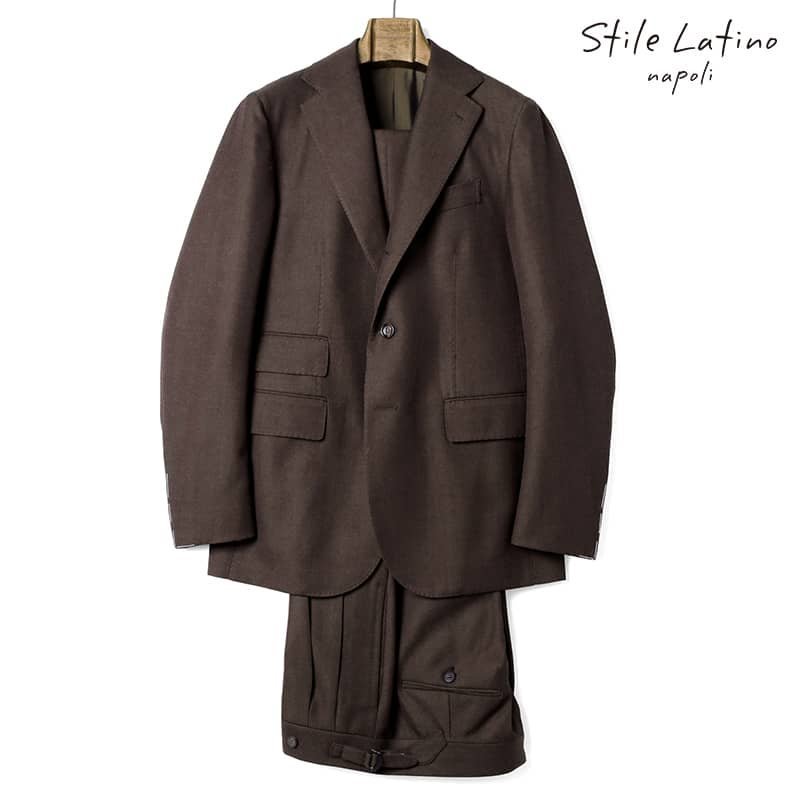 ◆【Stile Latino(スティレラティーノ)/秋冬/ウールギャバジンチェンジポケット3Bスーツ(VINCENZO)】[stl2360211-48]