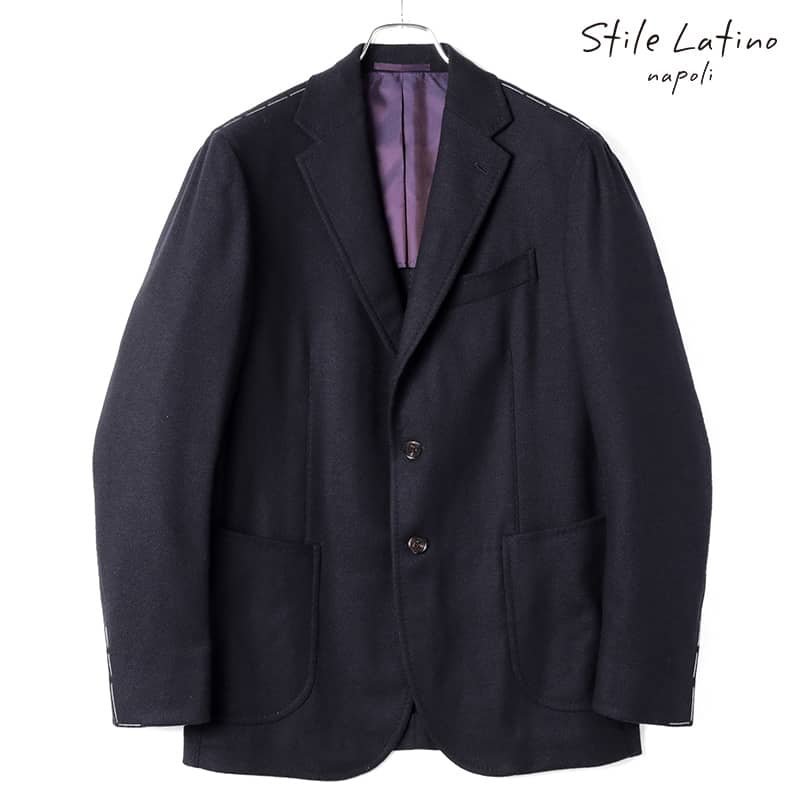 ◆【Stile Latino(スティレラティーノ)/秋冬/ウールカシミヤホップサック3Bジャケット(VINCENZO)】[stl2360321-42]_画像1