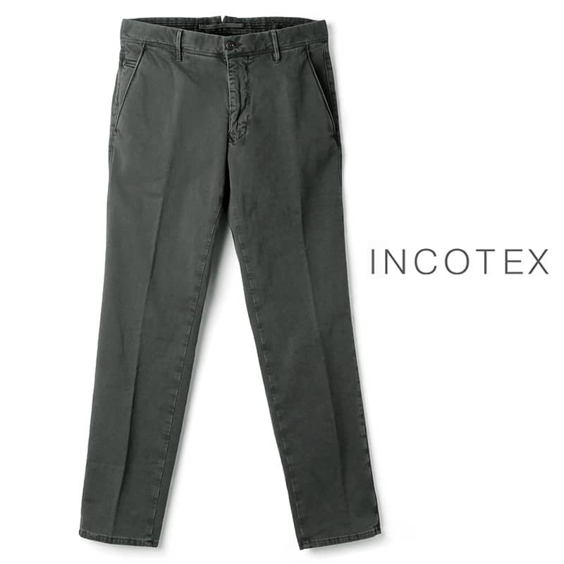 ◆【INCOTEX SLACKS(インコテックス スラックス)/コットンストレッチジャカードスリムテーパードパンツ(103型/TIGHT FIT)】[itx2360024-31]