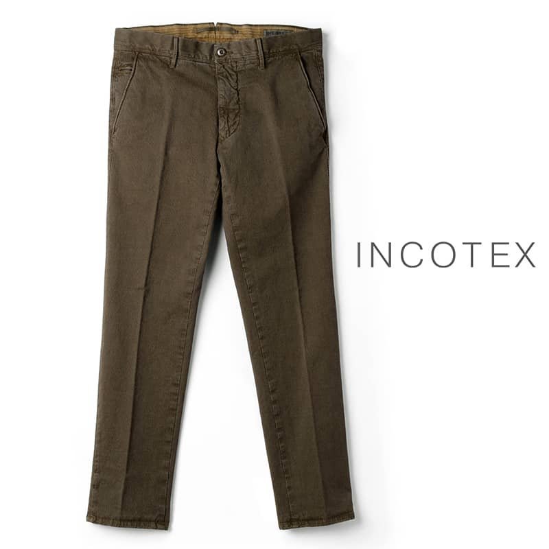 ◆【INCOTEX SLACKS(インコテックス スラックス)/コットンストレッチジャカードスリムテーパードパンツ(103型/TIGHT FIT)】[itx2360011-33]