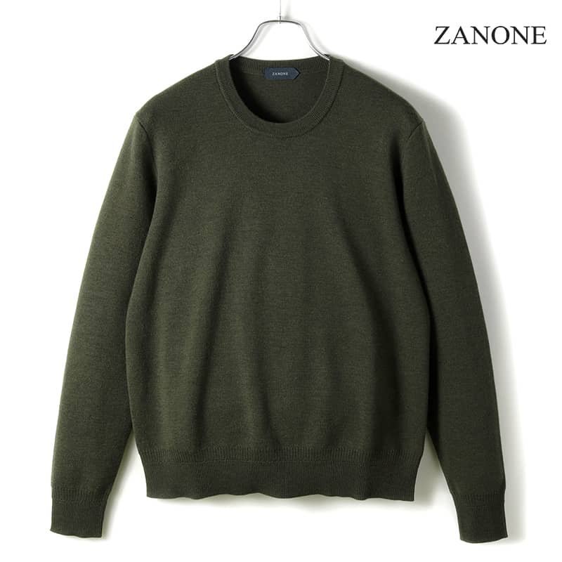 ◆【ZANONE(ザノーネ)/秋冬/12ゲージヴァージンウールミラノリブクルーネックニット(GIRO 812874 ZM283)】[zan2360032-48]