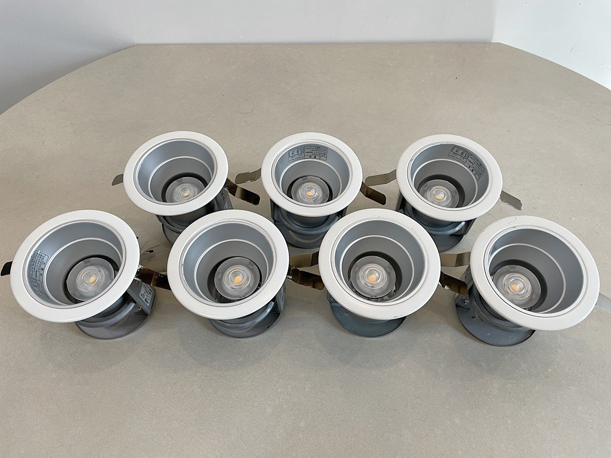 【大阪】遠藤照明 ENDO LED照明器具 7個 ダウンライト/天井埋込型/ERD3390S/20年製/通電済/モデルルーム設置品【RN0825-1】