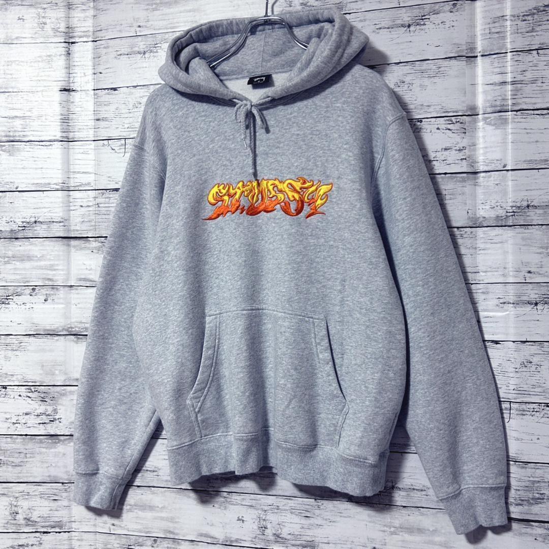 [ немедленно полная распродажа модель ] Stussy fire - вышивка Logo Parker трудно найти M