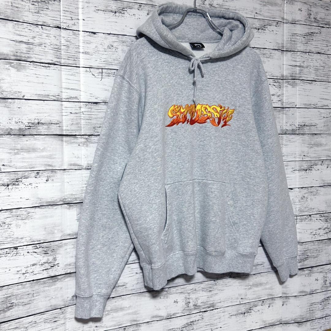 [ немедленно полная распродажа модель ] Stussy fire - вышивка Logo Parker трудно найти M