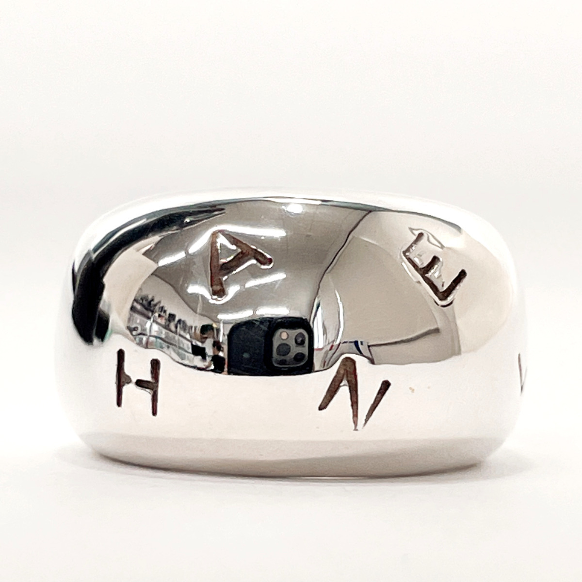 11号 シャネル CHANEL リング・指輪 ロゴ 太めデザイン シルバー925 アクセサリー 新品磨き上げ済み