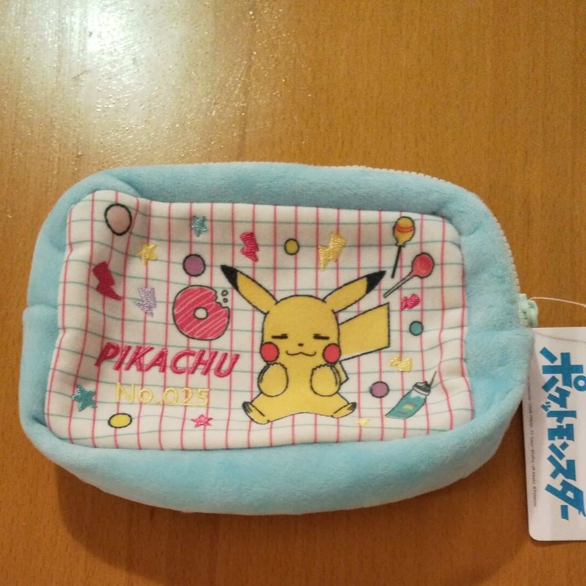 新品タグ付きポケットモンスター デザインポーチ ピカチュウ ポケモン 小物入れ プライズ品 ゲーセン Pokemon