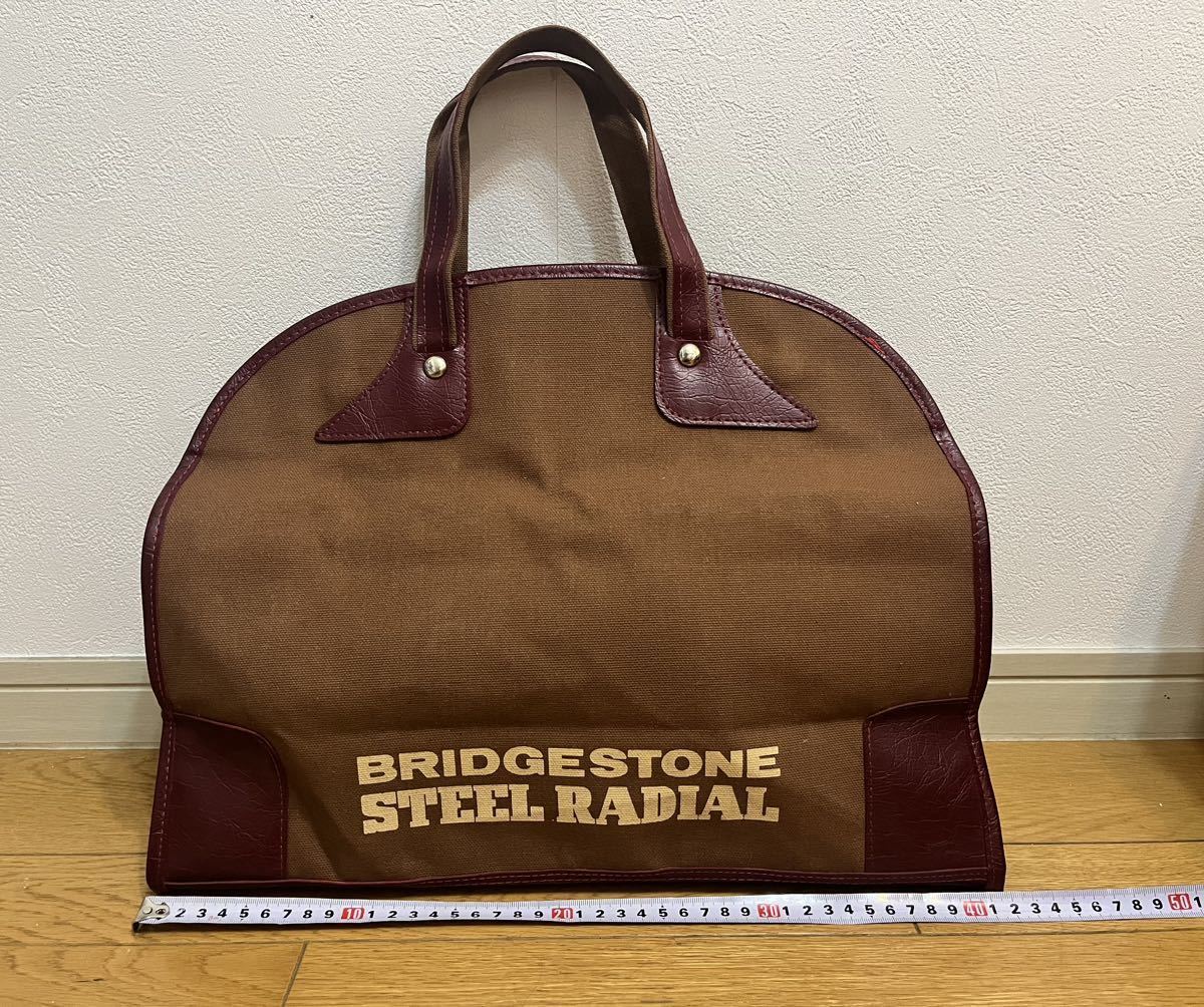 激レア　激シブ　入手困難　昭和レトロ　ブリヂストン　BRIDGESTONE STEEL RADIAL ボストンバッグ　スポーツバッグ　ゴルフ　サッカー_画像1