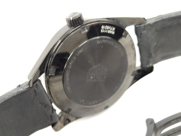 【中古】TAG Heuer カレラ メンズ 腕時計 クオーツ SS レザー ブラック ブラウン文字盤 WAR1113_画像9
