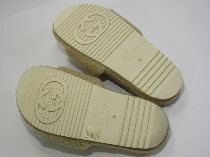 【中古】GUCCI THE NORTH FACE コラボサンダル DEBOO ボアサンダル ベージュ 679948 サイズ 38_画像4