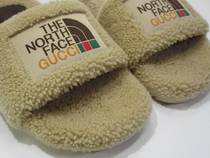 【中古】GUCCI THE NORTH FACE コラボサンダル DEBOO ボアサンダル ベージュ 679948 サイズ 38_画像6