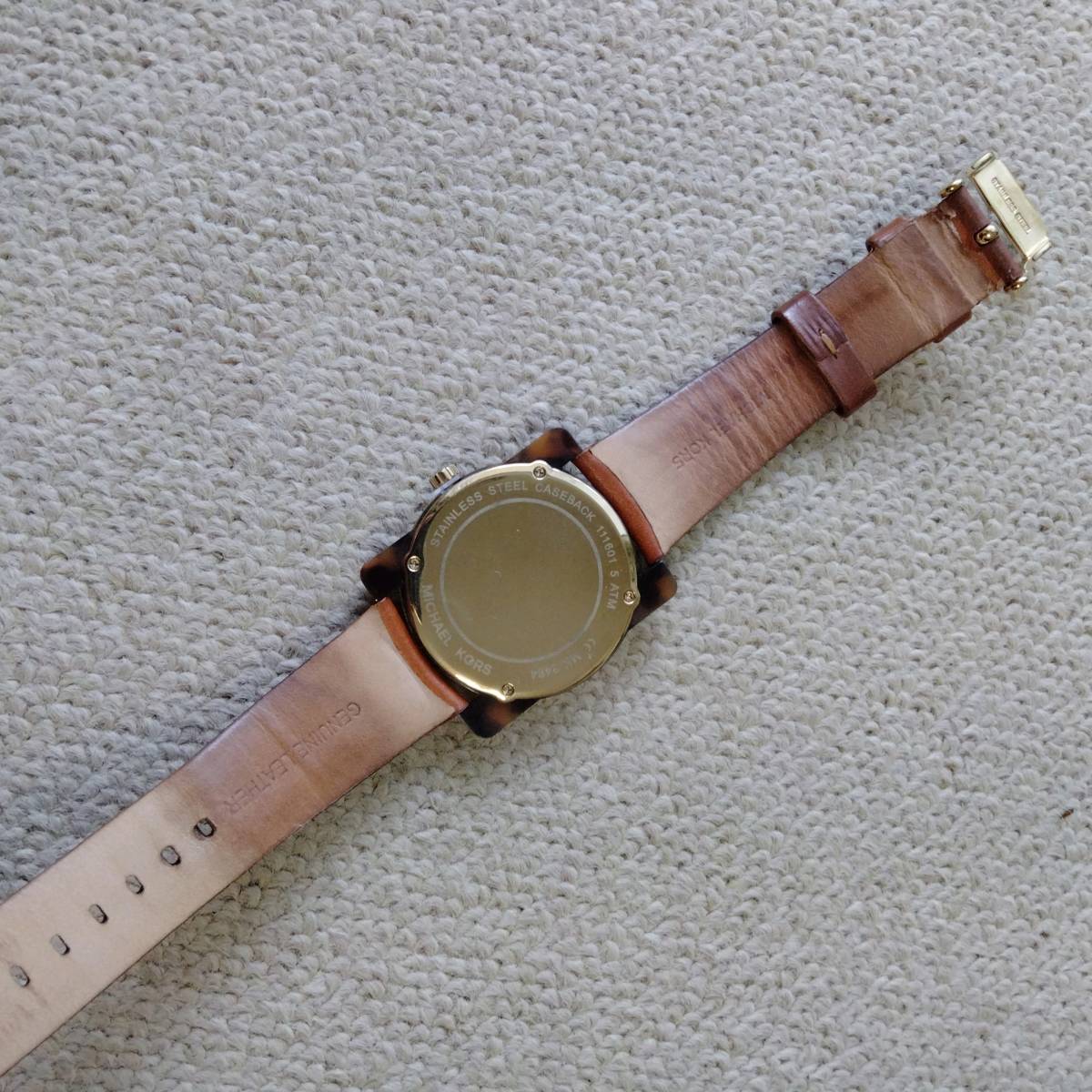 マイケルコースべっ甲調メンズ時計 MICHAEL KORS