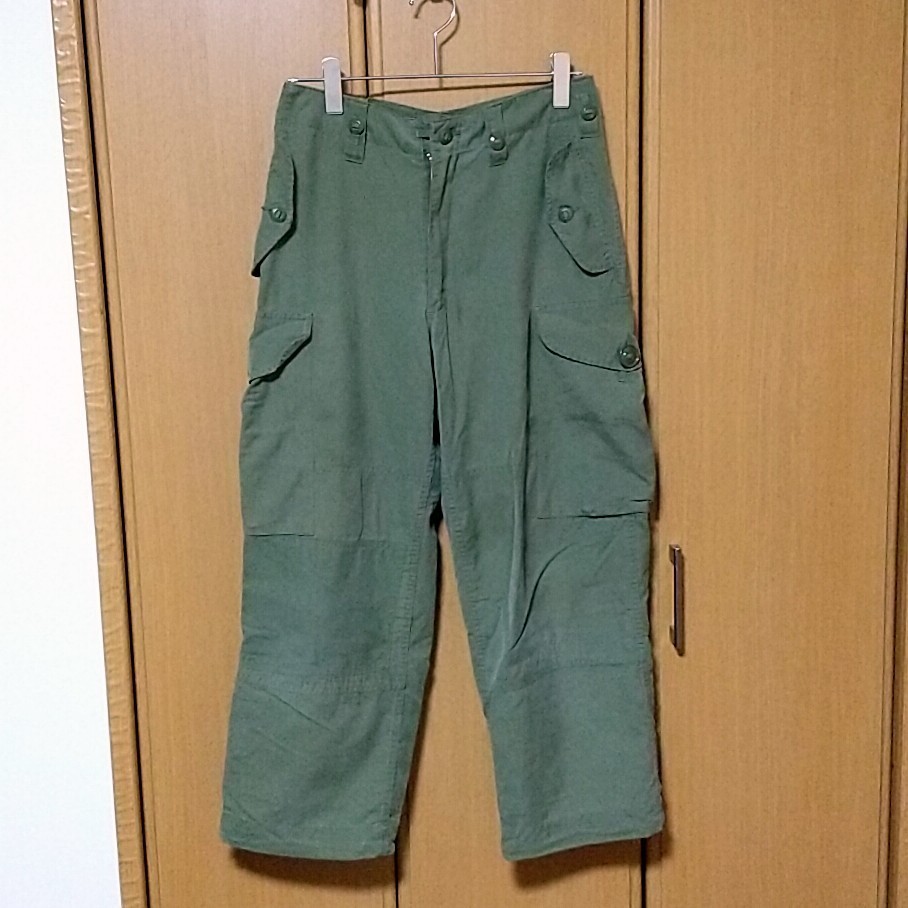 カナダ軍 カーゴパンツ ミリタリー TROUSERS COMBAT L/W MKⅢ 90s 1990年代 Short Small オリーブ グリーン カーキ Canada Army 