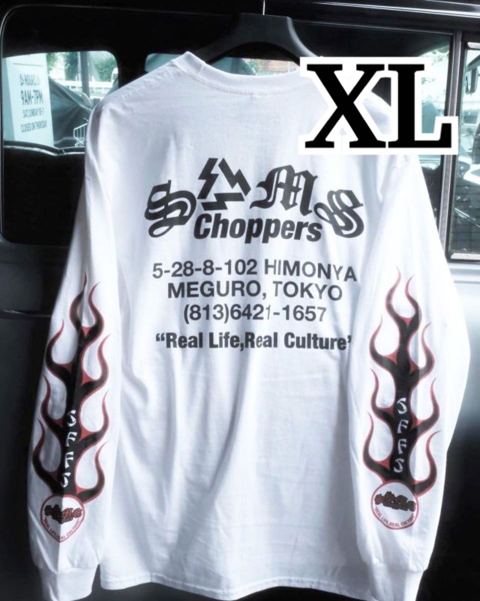 ショップ サムズ ロングスリーブTシャツ/SAMS フレイム WHITE XL Yahoo