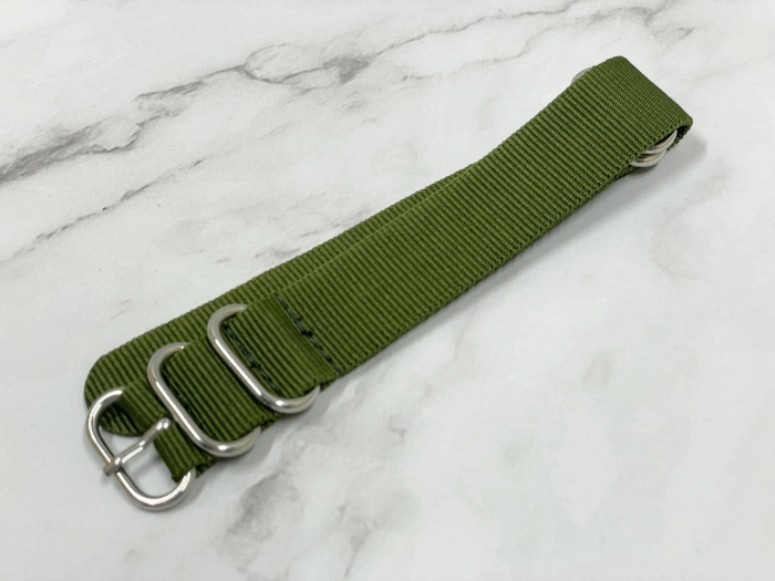  rug width :20mm NAT O-ring strap green khaki nylon belt military fabric [ search Rolex ROLEX Omega OMEGA]⑩