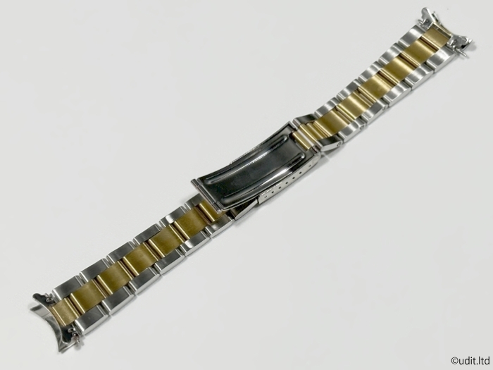 19mm ポリッシュ コンビ ブレスレット 腕時計ベルト バンド メタルブレス [ロレックス ROLEX 各モデル用 デイトジャスト サブマリーナ]_フラッシュフィットは取り外し可能です。