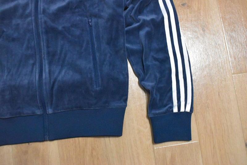 新品 ADIDAS ベロア トラックジャケット ネイビー XS-