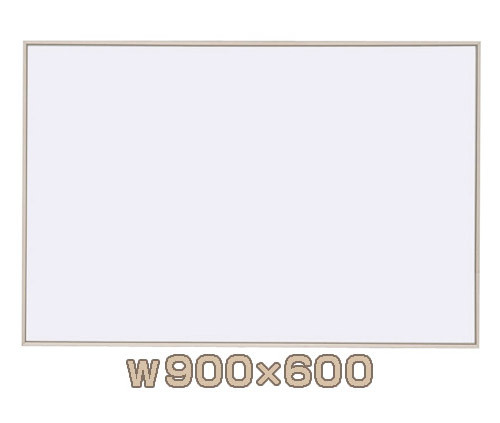 ホワイトボード 90cm×60cm 軽量 スリムタイプ アルミ フレーム 縦横自由 会議 プレゼン ミーティング 掲示板 85053_画像1