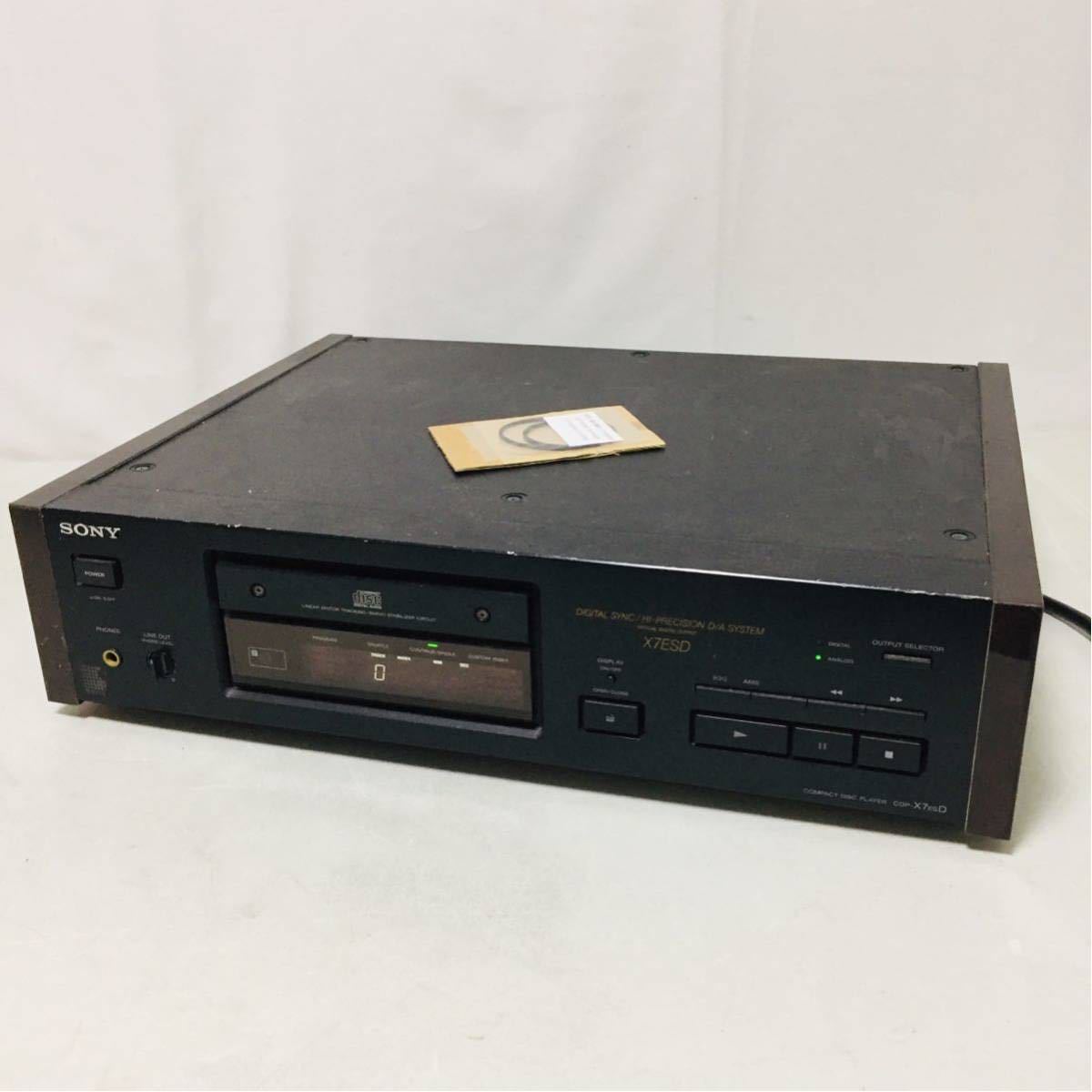動作確認済 SONY ソニー CDP-X7ESD CDプレーヤー リモコン付 n0610