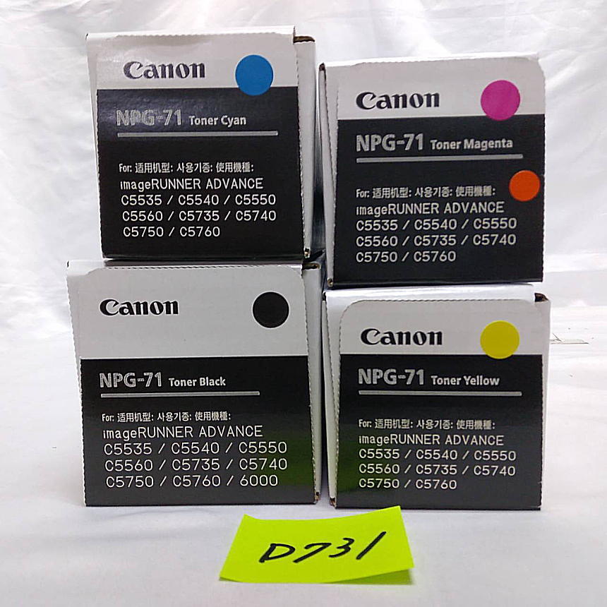 お試し価格！】 D731【新品】キャノン CANON NPG-71 トナー K/C/Y/M 4