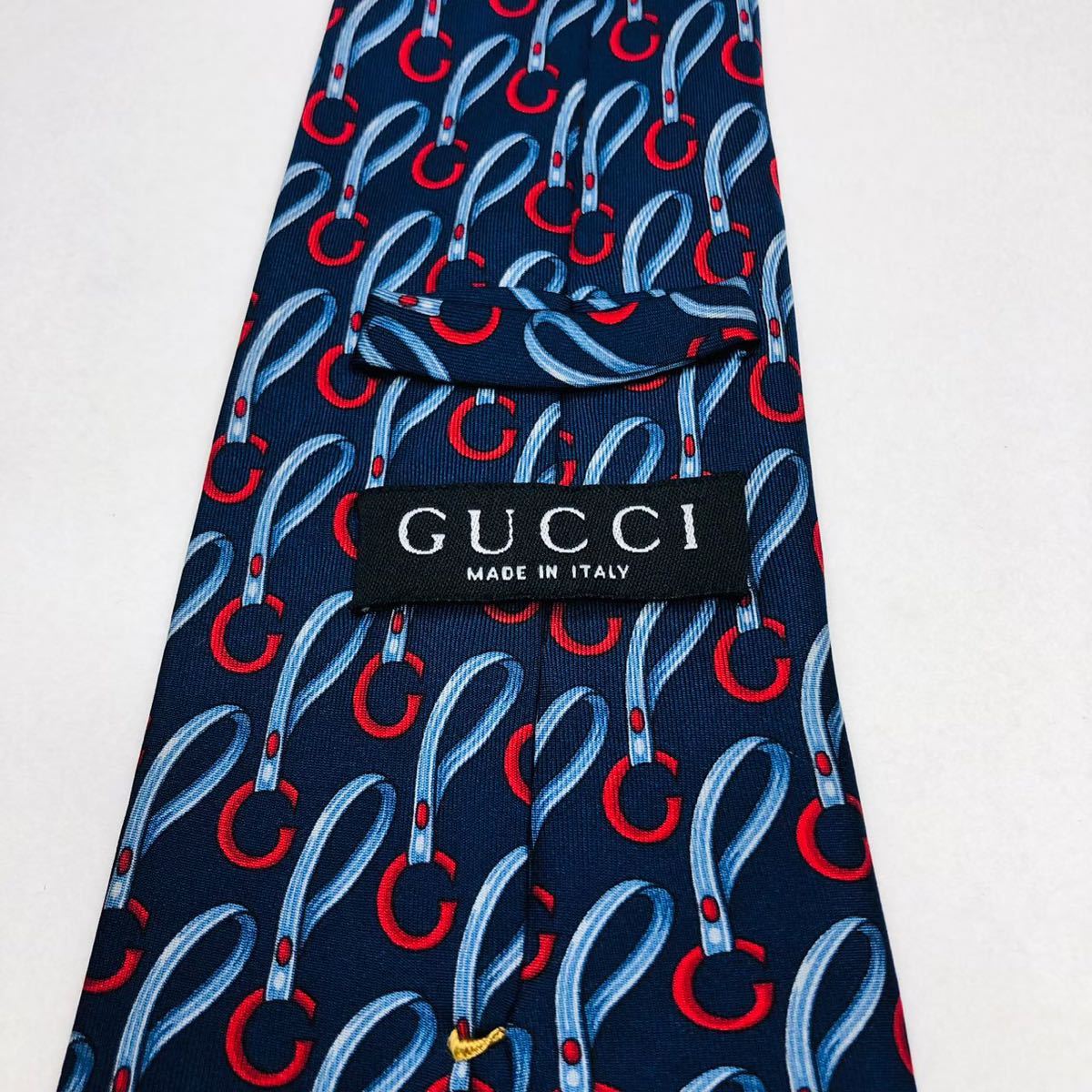 GUCCI グッチ ネクタイ ハイブランド 総柄　高級シルク100%_画像4