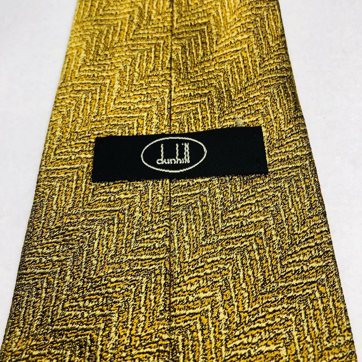 dunhill Dunhill necktie high brand Gold high class silk 100%