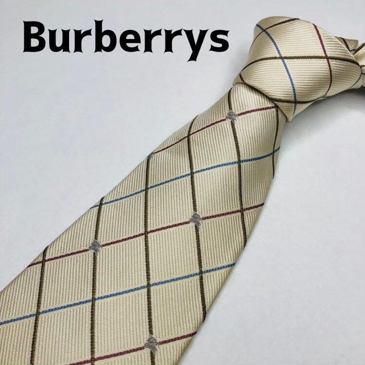 新素材新作 Burberrysバーバリーネクタイ オフホワイトチェック柄 高級