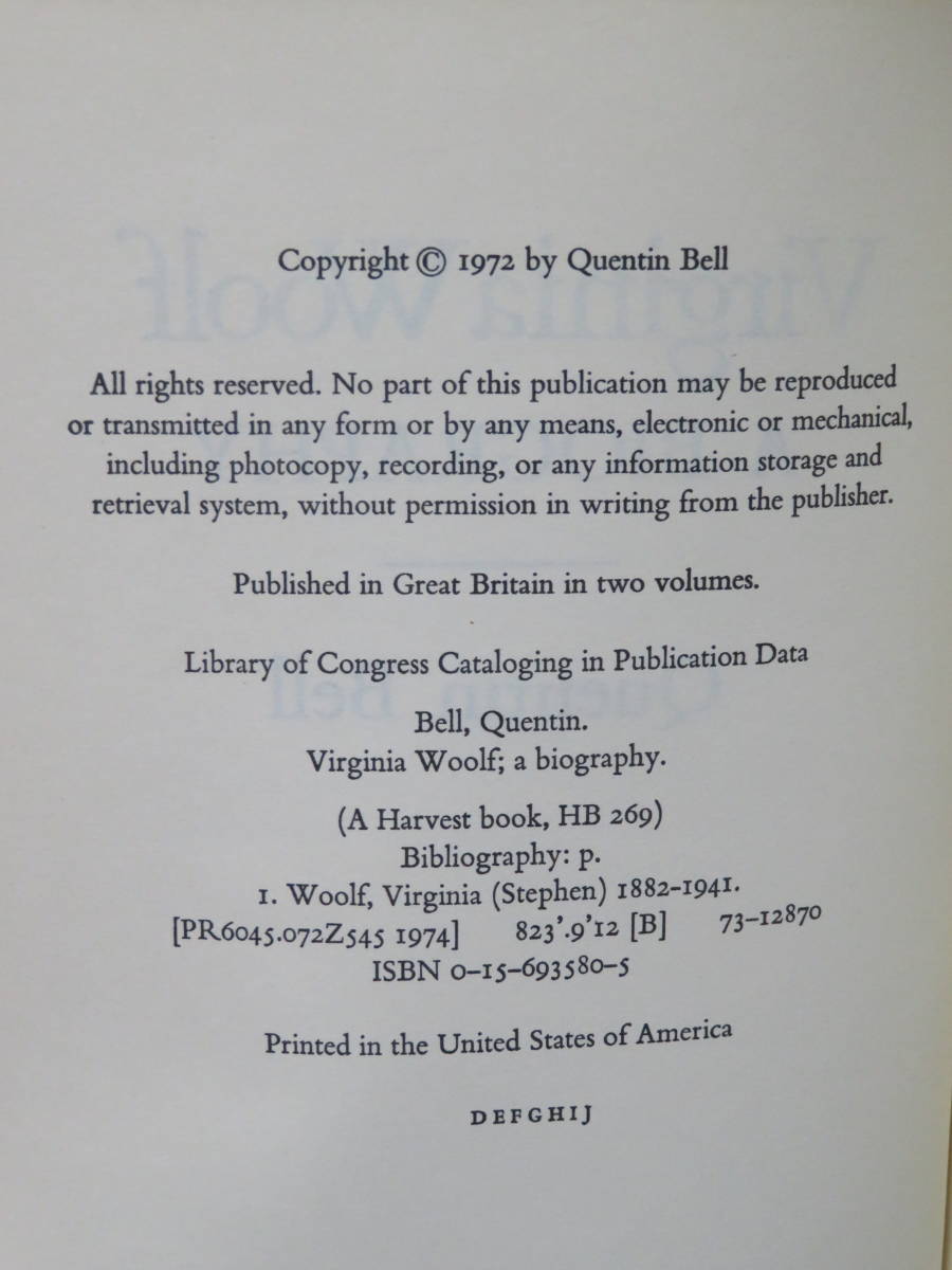 ヴァージニア・ウルフ Virginia Woolf 評伝、研究書： Quentin Bell, Dorothy Brewster_画像5