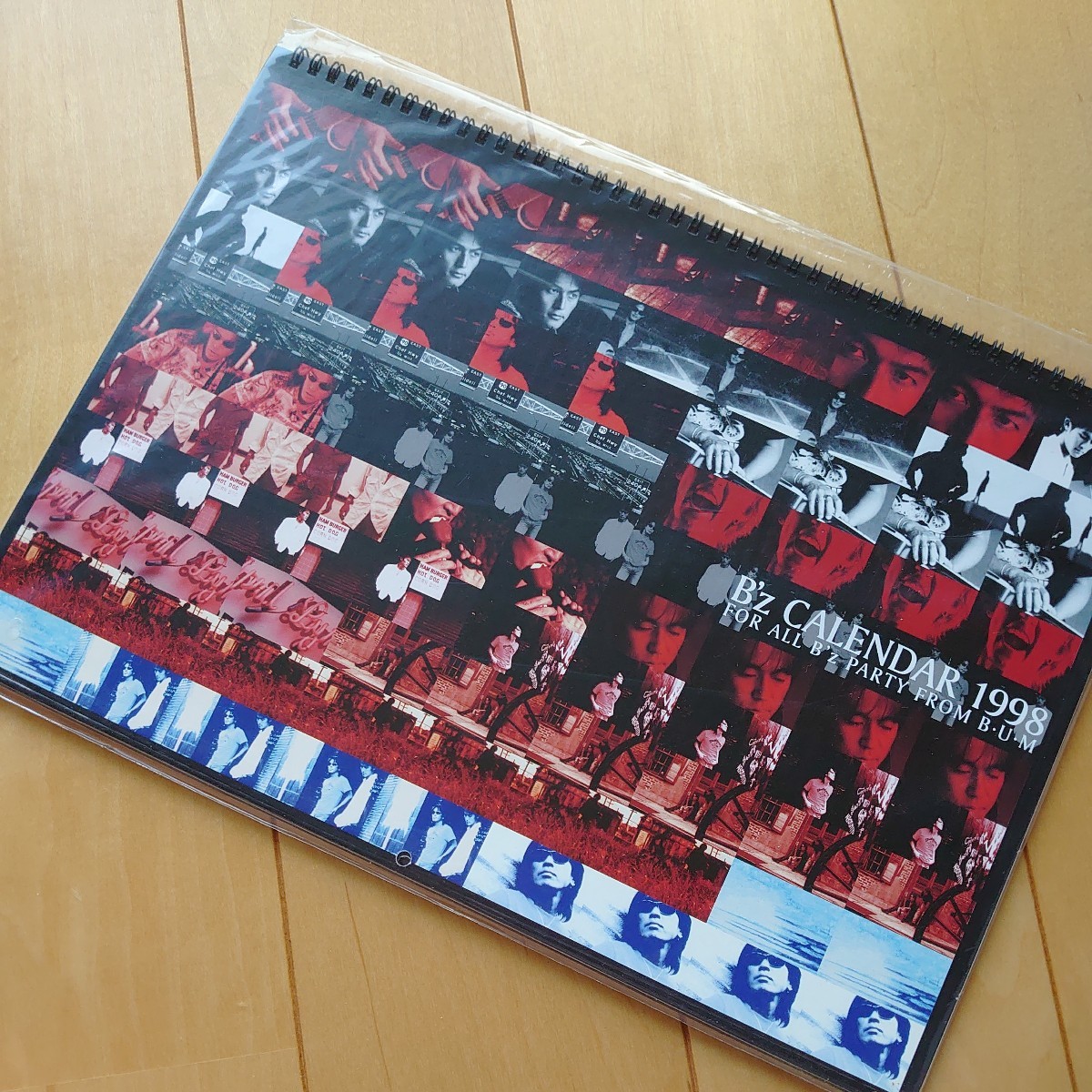 バンド B'z ビーズ カレンダー 1998 B'z PARTY １９９８ 未開封 袋の状態やや悪_画像1