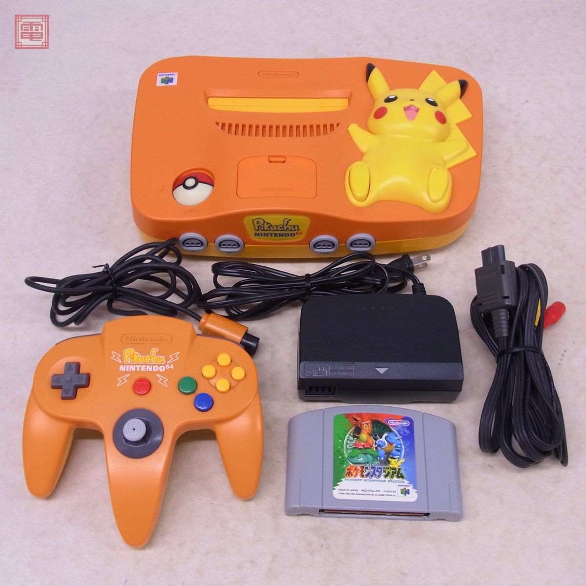 N64 ピカチュウ ニンテンドウ64 本体 NUS-101 オレンジ&イエロー