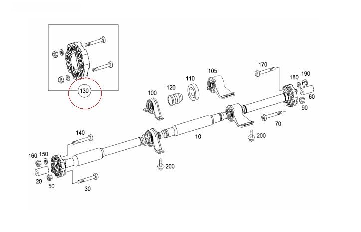 【Febi bilstein】 プロペラシャフトジョイントディスク [Benz,ベンツ,Eクラス,W212,S212 / 0004110200,2034100215,21193]_画像2