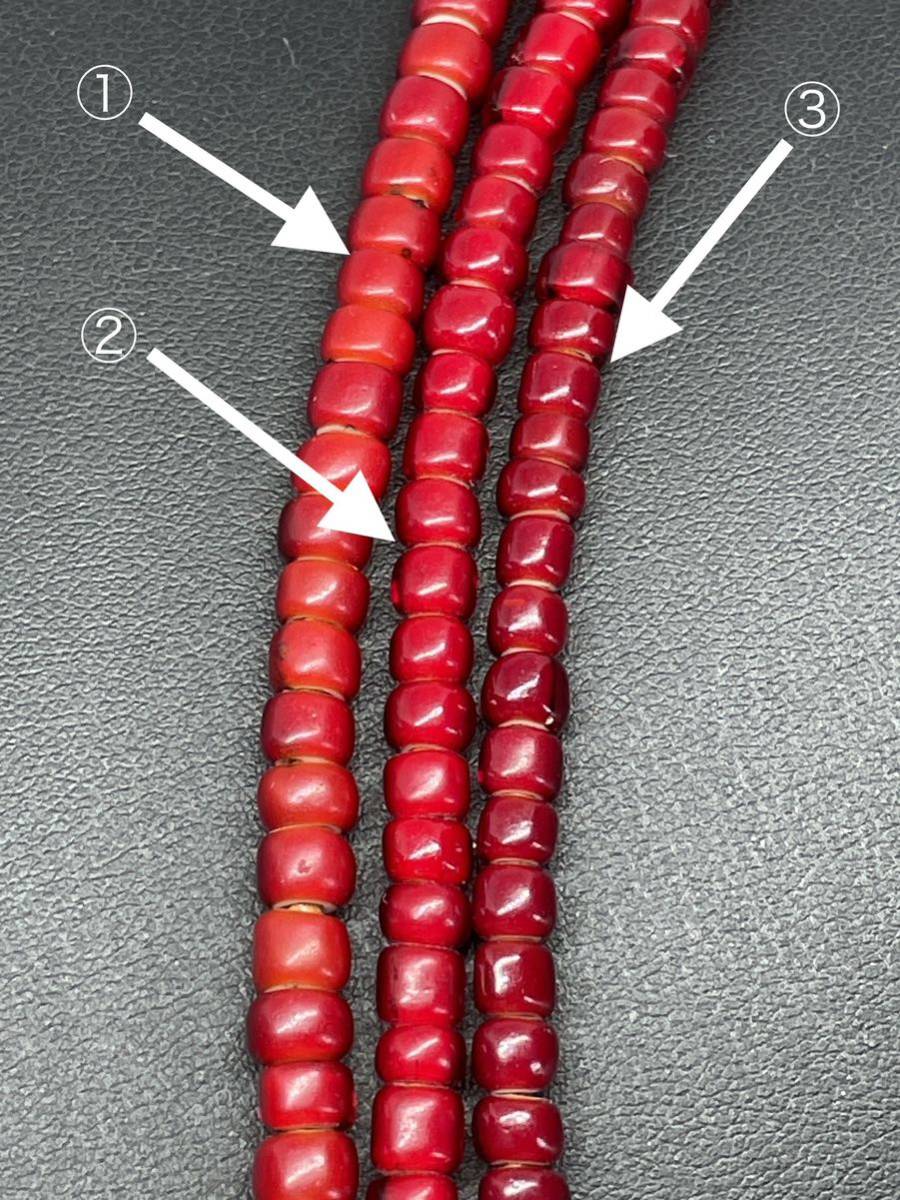 ② antique . red white Hearts venetsia production 1800 period latter term -1900 period the first head original white Hearts beads Goro's 1 bead exhibition 