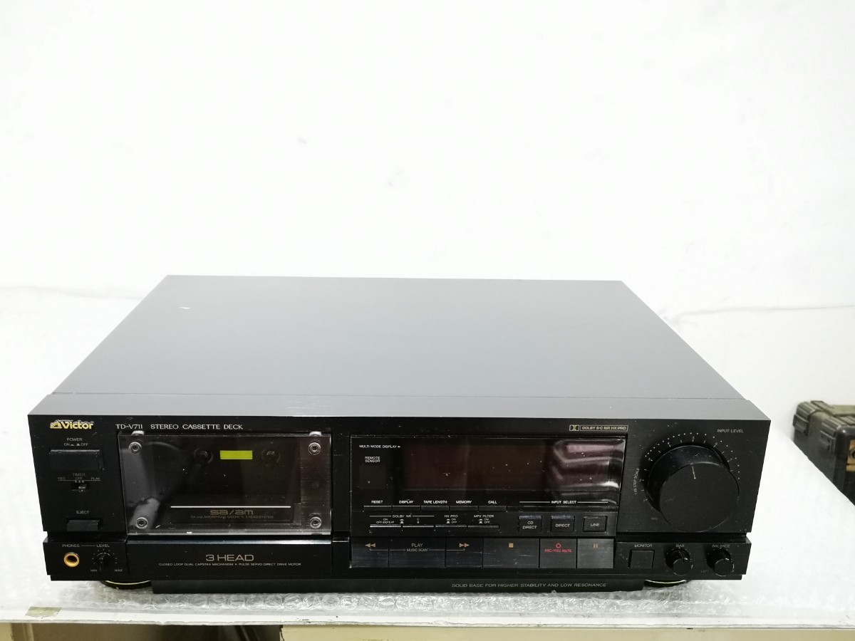 Victor TD-V711 カセットデッキ ジャンク021_画像1