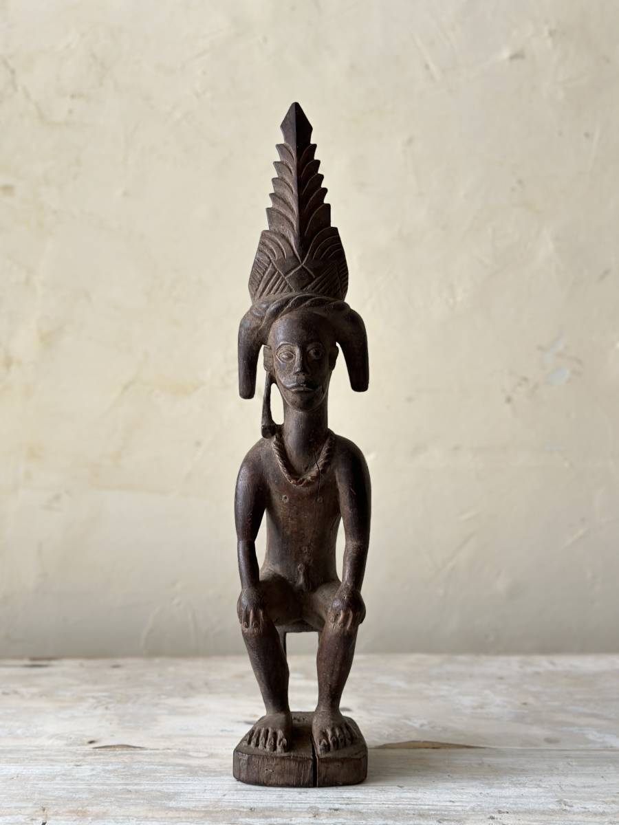 アフリカ　木彫り　民族　アンティーク　ヴィンテージ　人形　オブジェ　アート　インテリア　置物　ディスプレイ　ハンドメイド　、