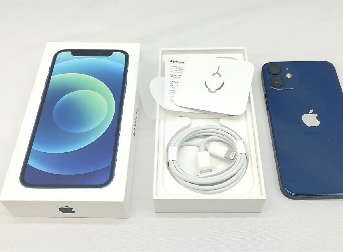 完備品】iPhone 12 mini ブルー 64 GB SIMフリー-