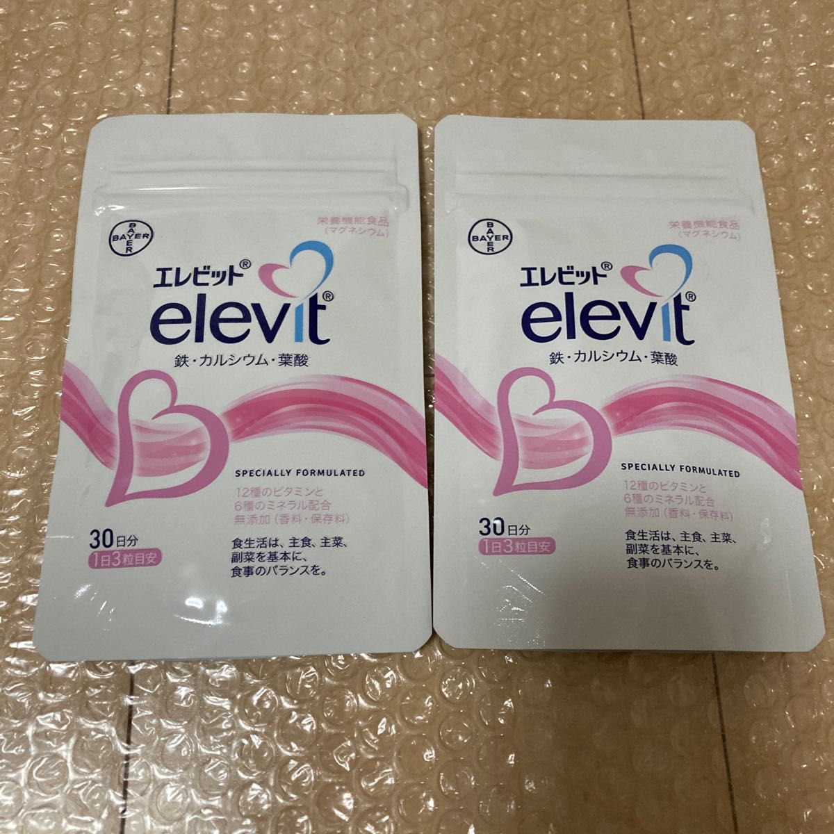 新品 エレビット(elevit) 葉酸サプリ 90粒 30日分 2袋セット｜PayPayフリマ