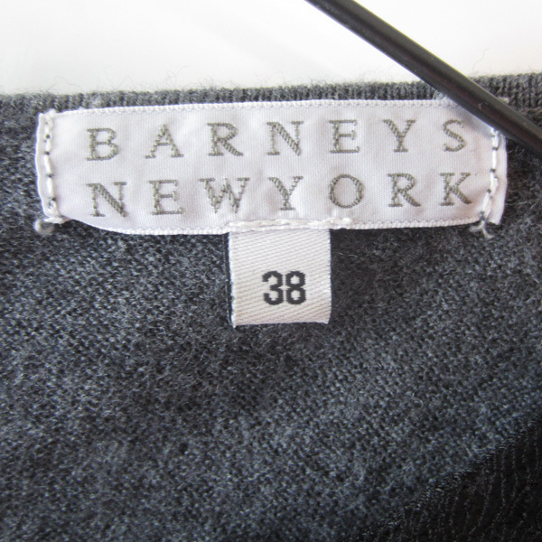 美品　バーニーズニューヨーク　BARNEYS NEWYORK　半袖ニット　セーター　グレー_画像7