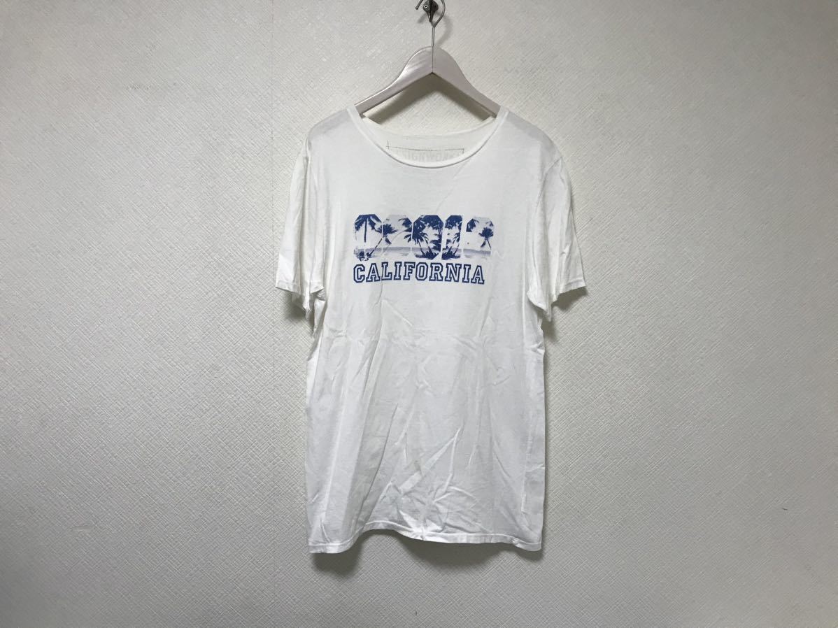 本物デザインワークスDESIGNWORKS× マルティパーパスmulteepurposeコットンプリント半袖Tシャツメンズサーフアメカジミリタリー白S_画像1