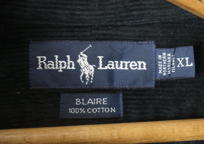 RALPH LAUREN■コーデュロイボタンダウンシャツ ブラック/XL ラルフローレン_画像7