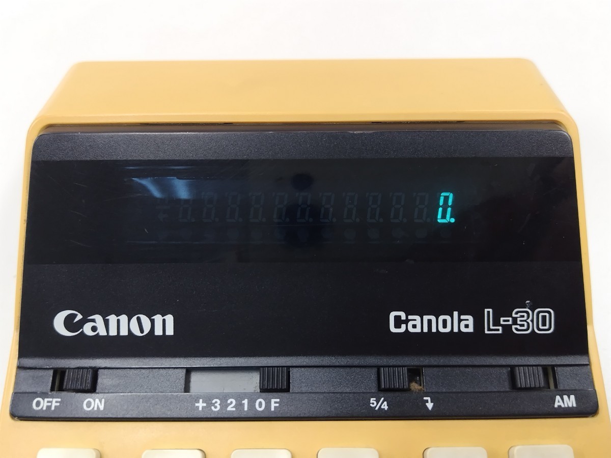canon キャノン 計算機 Canola L-30 通電確認済み 昭和レトロ_画像5