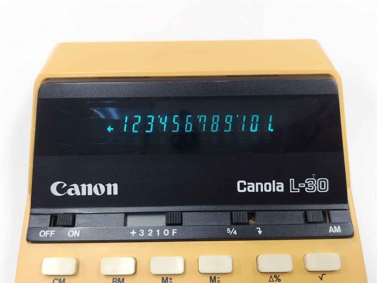 canon キャノン 計算機 Canola L-30 通電確認済み 昭和レトロ_画像6