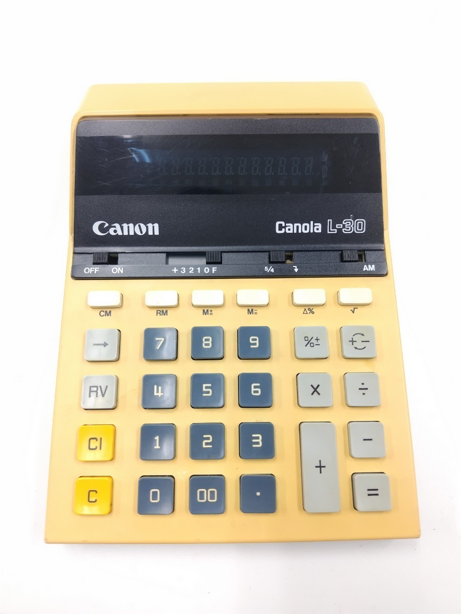 canon キャノン 計算機 Canola L-30 通電確認済み 昭和レトロ_画像2